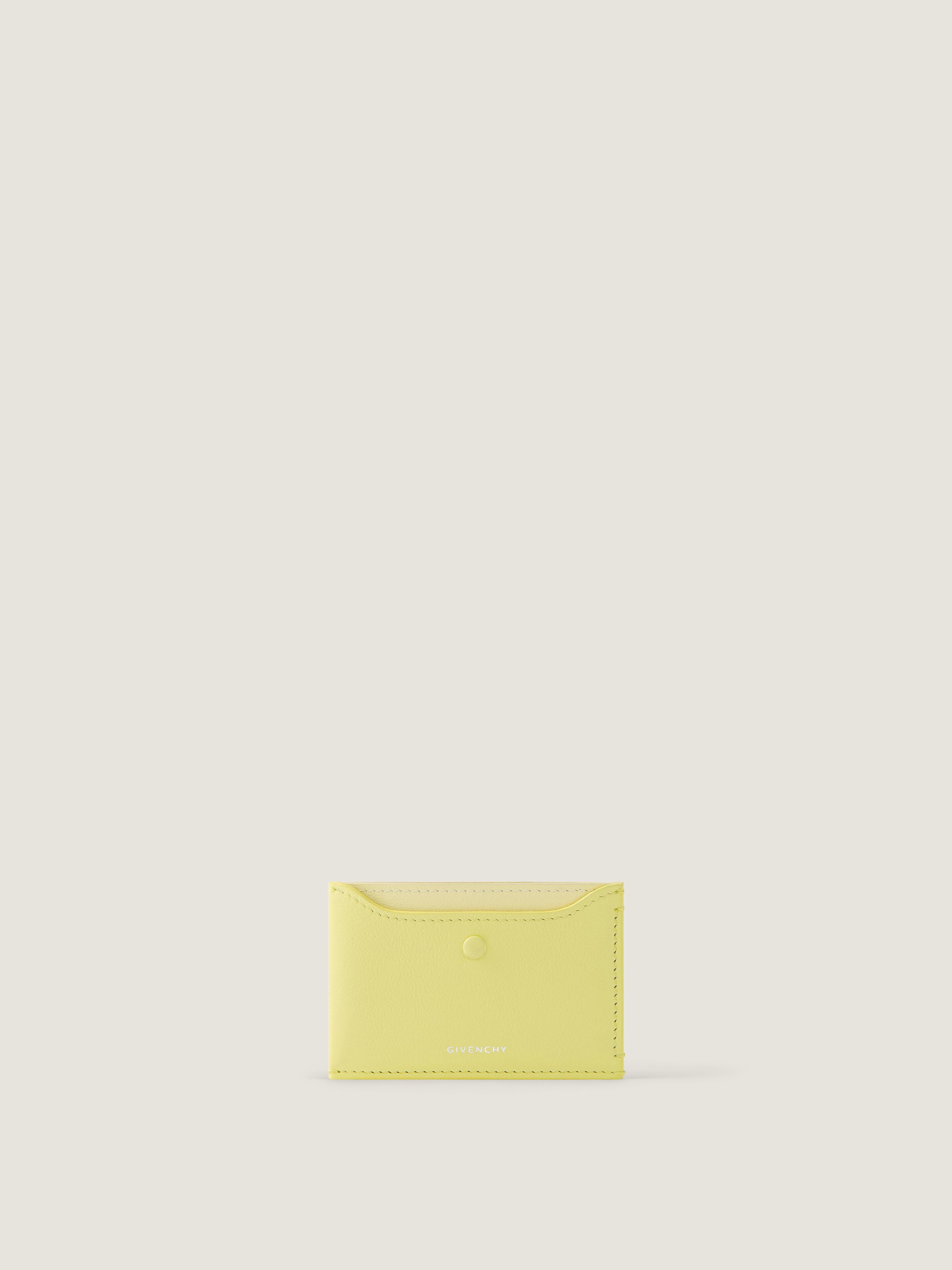 Day card holder in grained leather